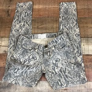 Current Elliott snake Print Jeans pants